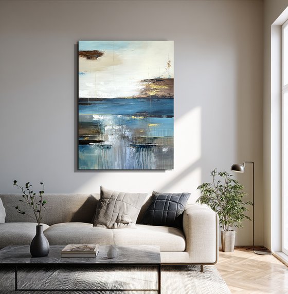 Silent Gold Current. Blue gold accents