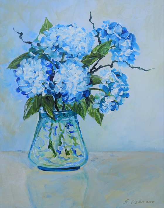 Blue Hydrangea Flowers Bouquet