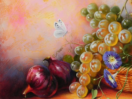 "Fruits" Oil on canvas Original art Kitchen decor