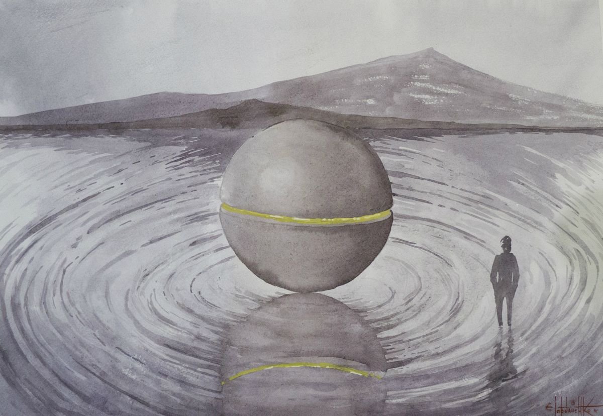 Ball (2018) Watercolor 60 * 42 by Eugene Gorbachenko