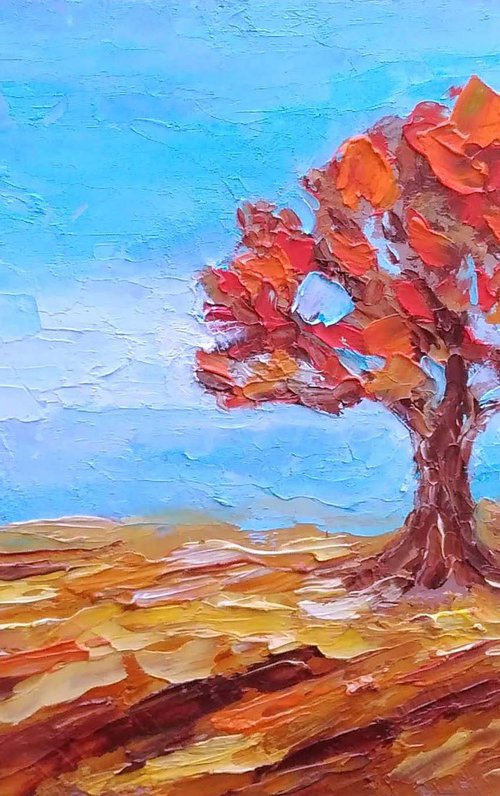 Oak Tree Painting by Yulia Berseneva