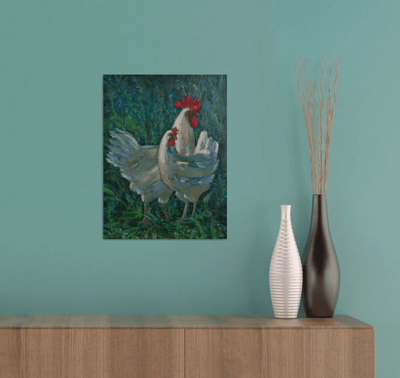 Rooster and His Hen