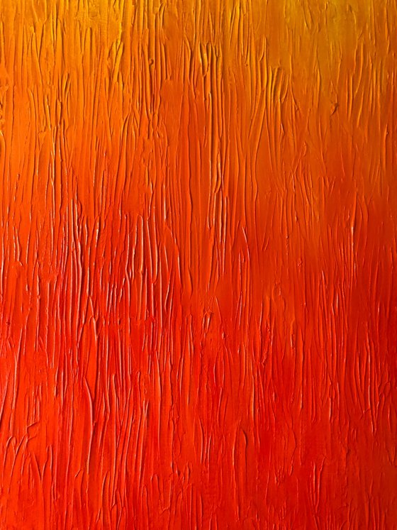 Flame, large abstract painting 110-70cm