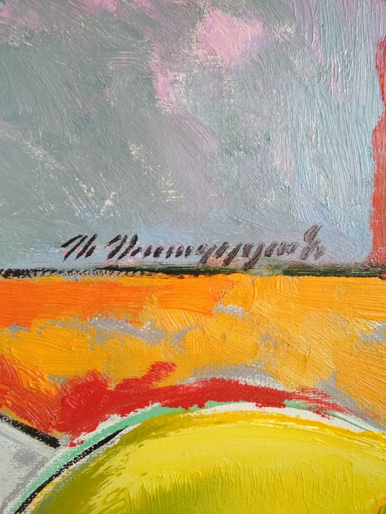 Bouquet (80x90cm, oil painting, ready to hang)