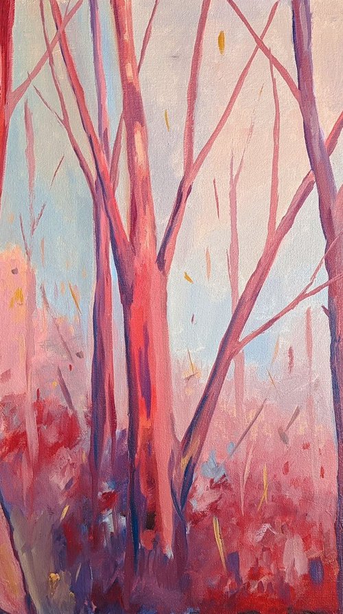 Trees In Contrast by Lucy Fiona Morrison