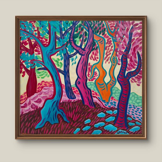 Morning Landscape with Pines III