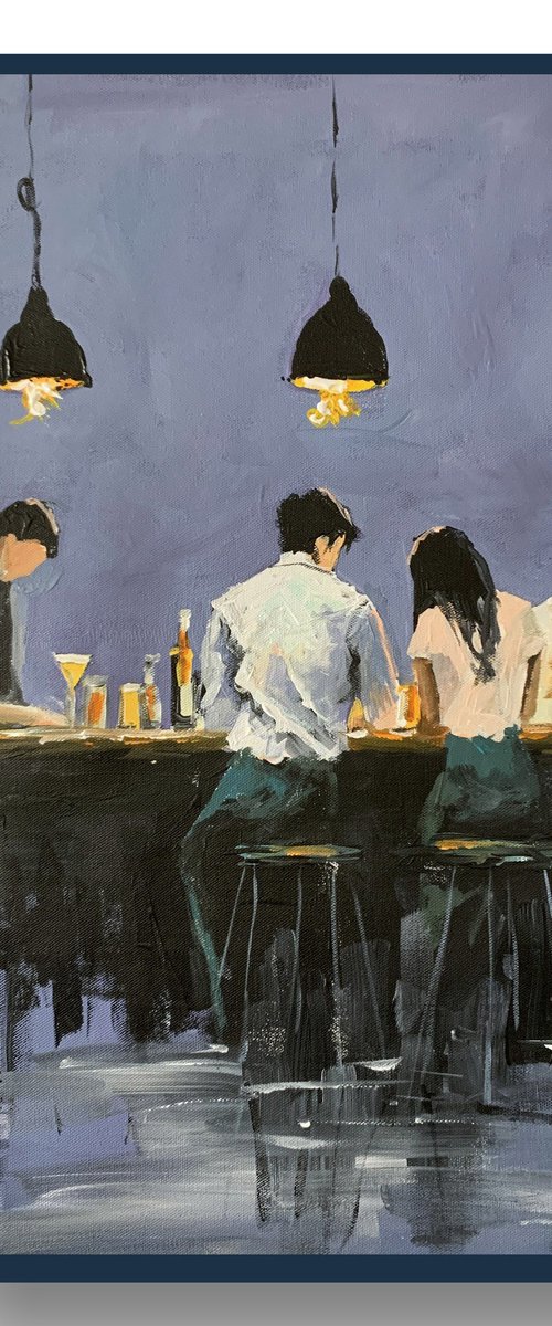 City life, evening bar. by Vita Schagen