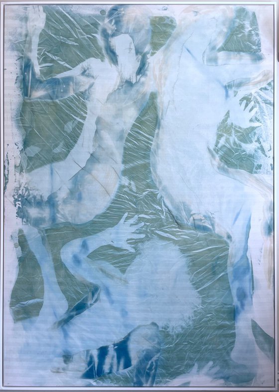 Sri Lankan Sunbathers - Cyanotype on Fabric