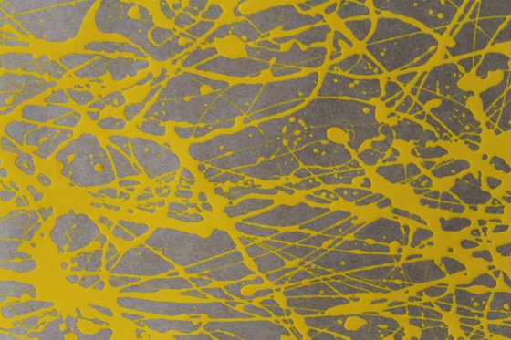 Yellow Energy- Style Jackson Pollock