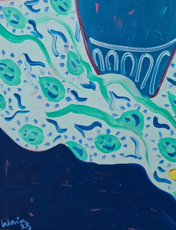 Still Life with Oranges and Window View