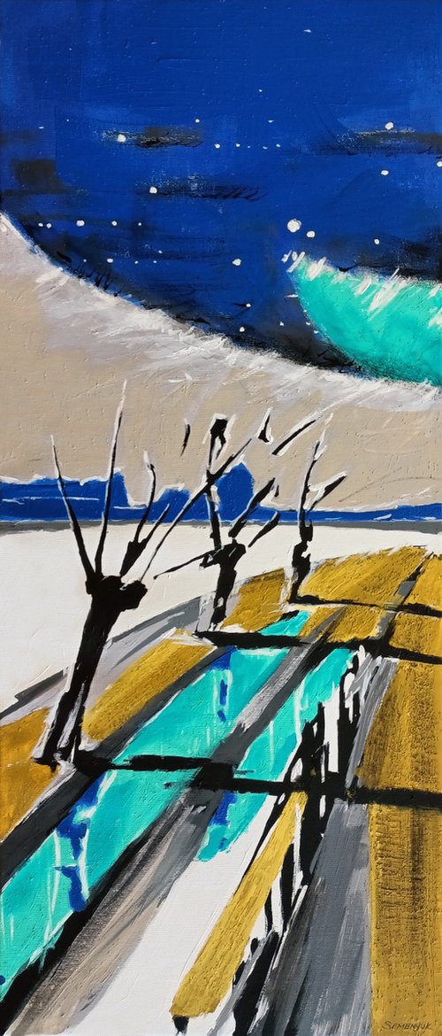 Winter Abstract Fields by Evgen Semenyuk