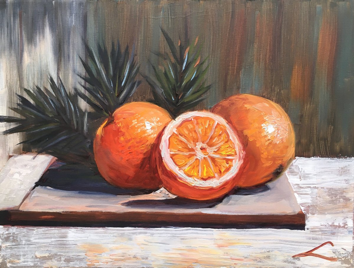 Composition with oranges by Elena Sokolova