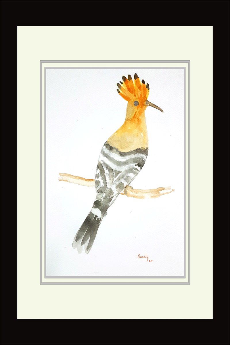 Animal Watercolour By Sonaly Gandhi, 9 X 13", Watercolor - Birds 8, Original Artwork