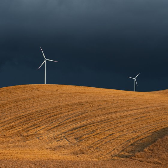 Two windmills