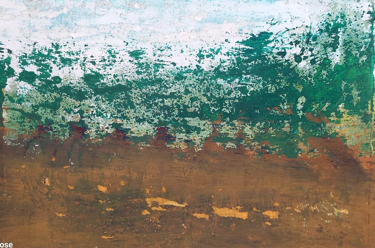 Expressive Landscape Acrylic Painting By Adam Grose Ma Pgce, 16 X 10, Hedgerow, Original Artwork