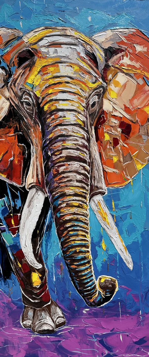Rainbow Elephant I by Elena Adele Dmitrenko