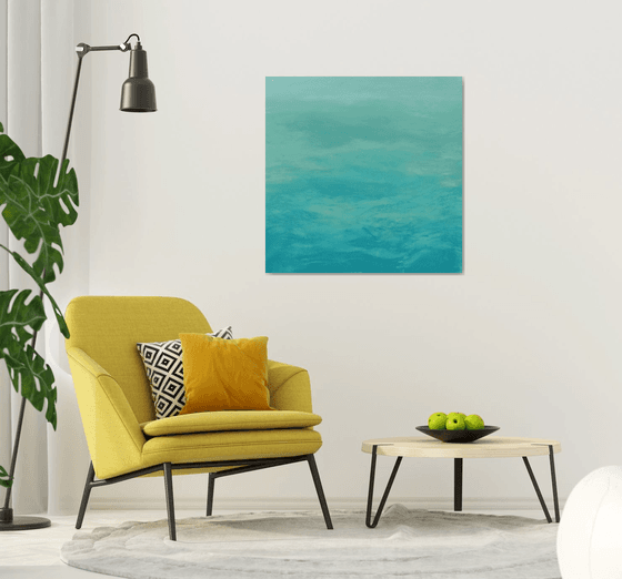 Soft Blue Greens - Modern Abstract Expressionist Seascape