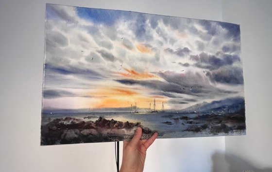 Sunset on the sea #12