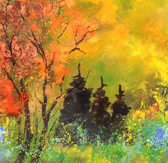 Orange tree in autumn