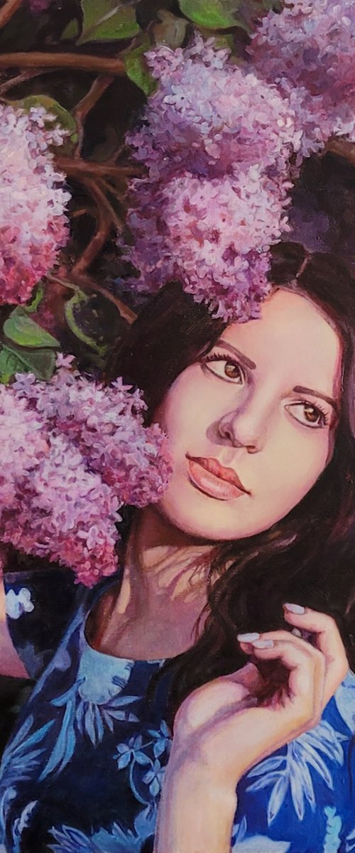 Under Lilac, Contemporary, Figrative by QI Debrah