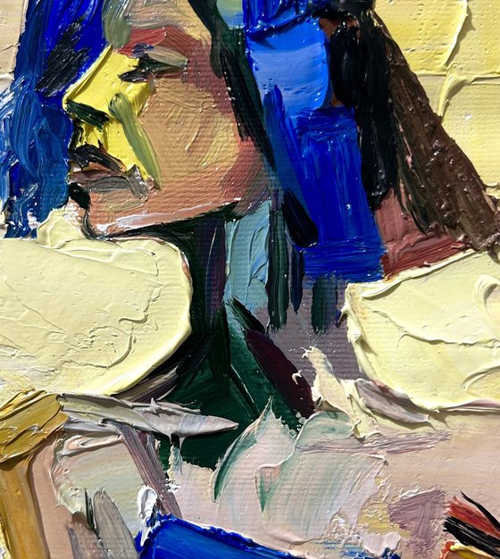 Portrait in Blue and Gold