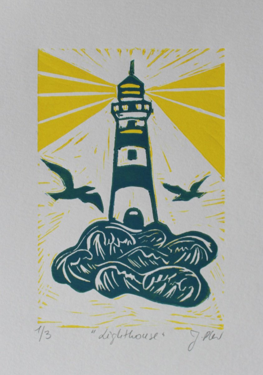 Lighthouse (blue) by Joanna Plenzler