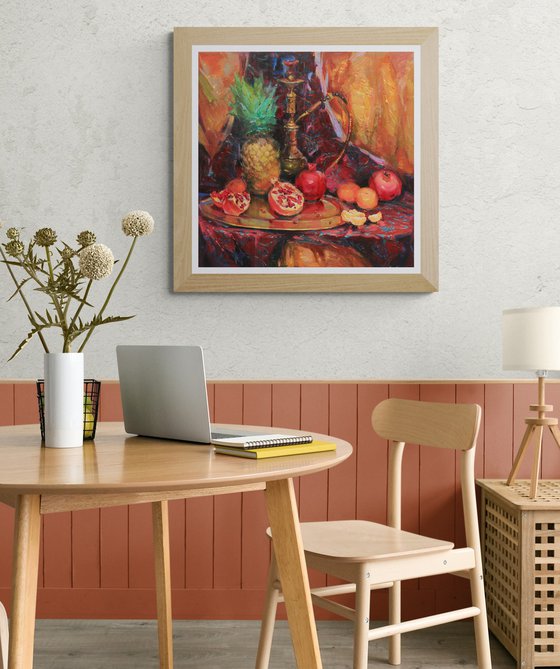 Still life with pineapple