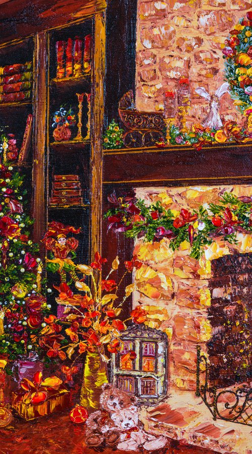 EVENING BY THE FIREPLACE by Marina Skromova