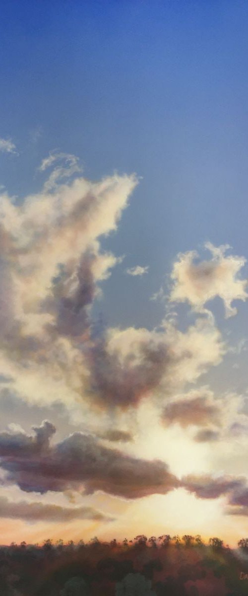 Burn Through Cloud (69.5 x 96.5cm) by David Tracey