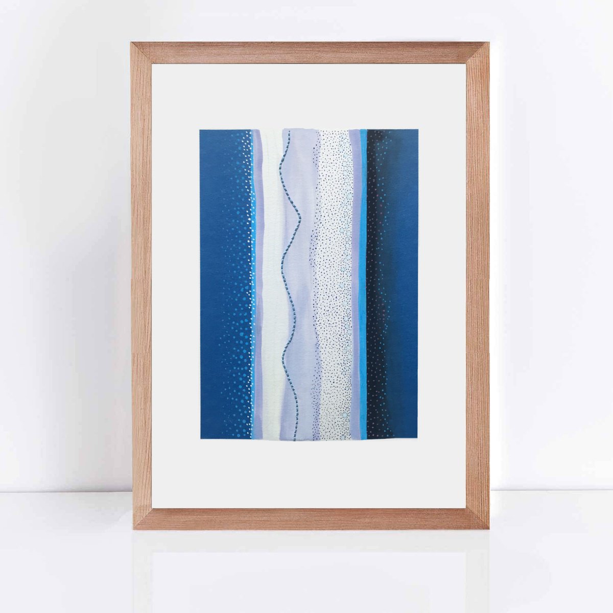 Abstract Landscape Collage By Jennifer Bell, 12 X 17, River Study I, Original Artwork