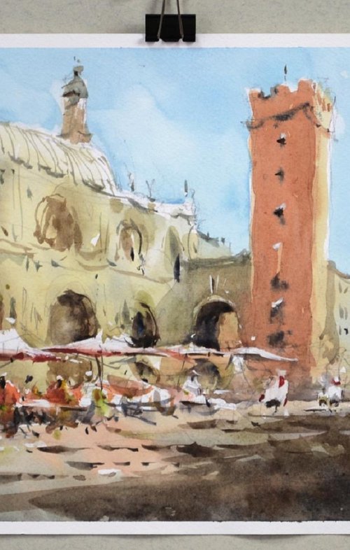 Vicenza, urban watercolor. by Marin Victor