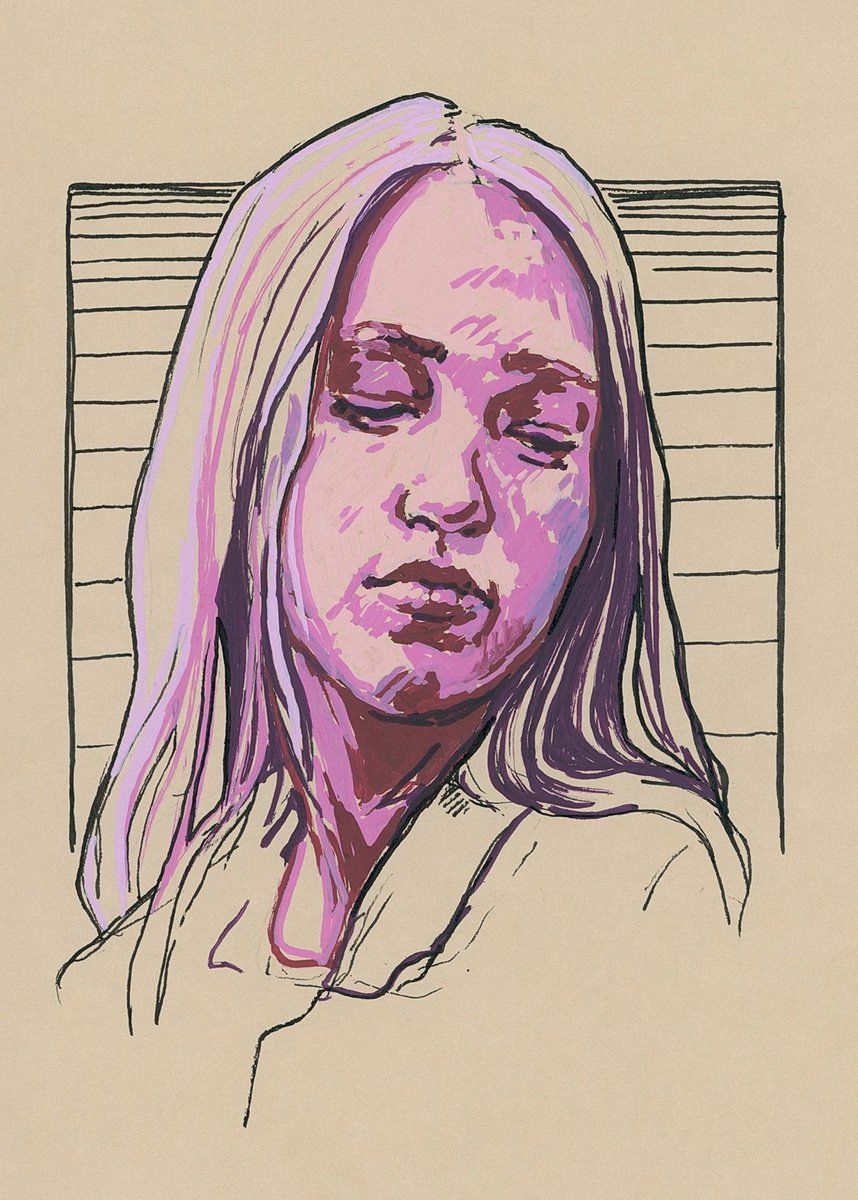 Woman portrait. Acrylic drawing by Katarzyna Gagol