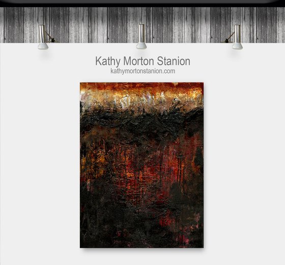 Calling Spirit 2  - Abstract Textured Painting  by Kathy Morton Stanion