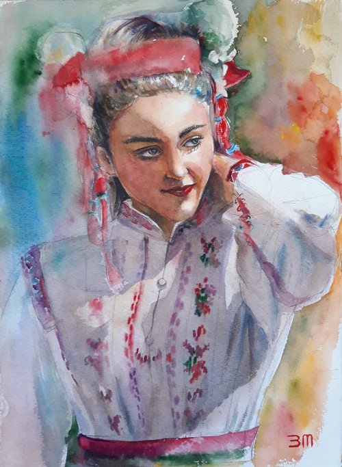Bulgarian girl, The beauty of Bulgaria, Bulgarian Folklore, Слънце Грее (Slynce Gree) by Bozhidara Mircheva