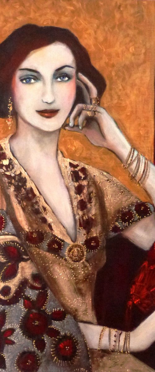 Agathe's boudoir 46 x 55 cm by Loetitia Pillault