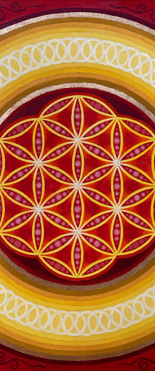 Red Flower of Life by Diana Titova