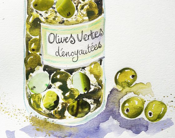 Olives in a jar (pitted)