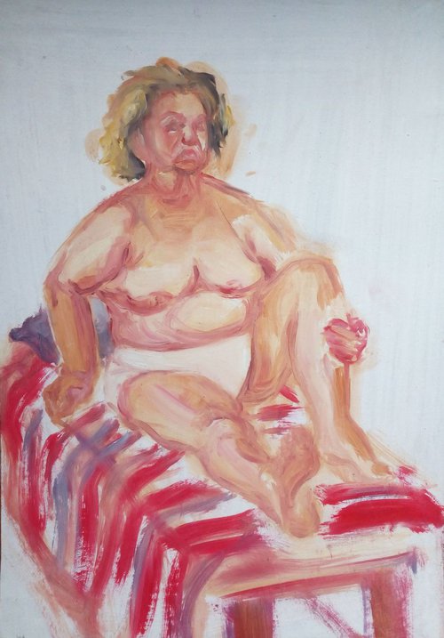 nude woman II (sketch) by Sara Radosavljevic