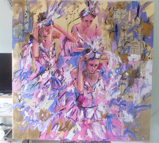 The Great Infinity -Original Ballerina painting-Ballet painting