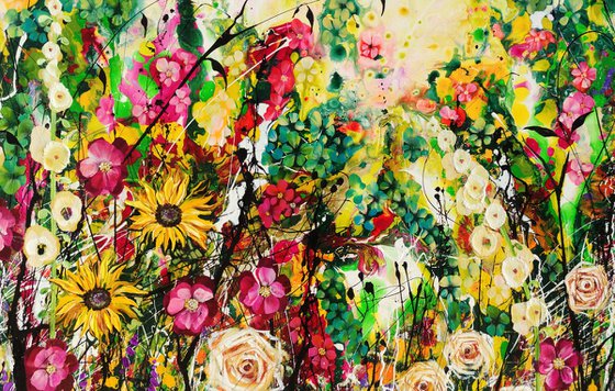 Honeyglow Grove; Abstract Floral Landscape