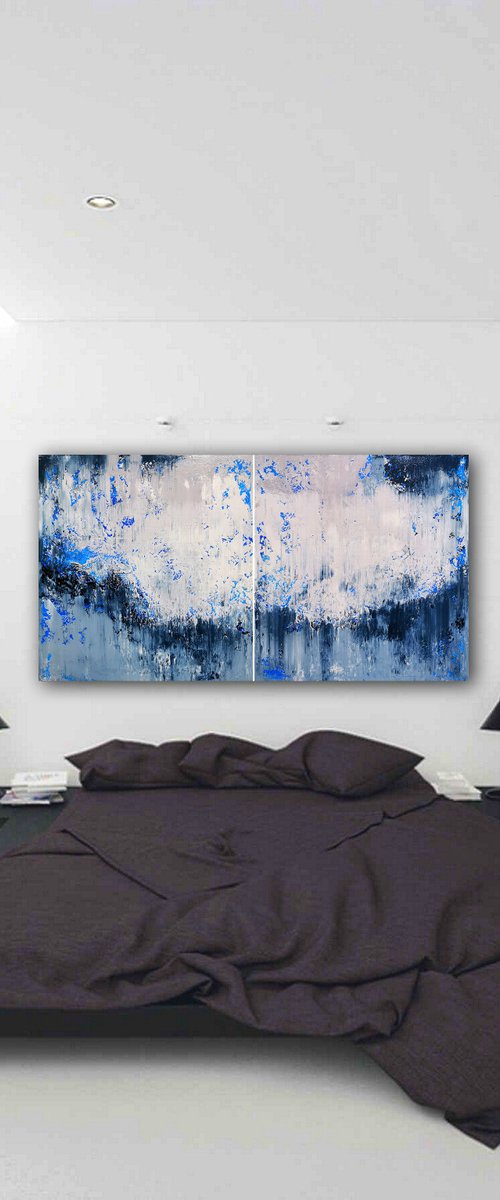 200x100cm. / abstract painting / Abstract 1193 by Alex Senchenko
