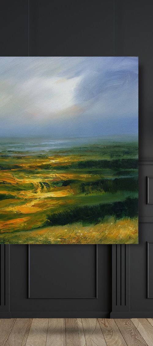 "Open Word" Large Painting !!! 80x80cm....SPECIAL PRICE!!! by Ivan  Grozdanovski