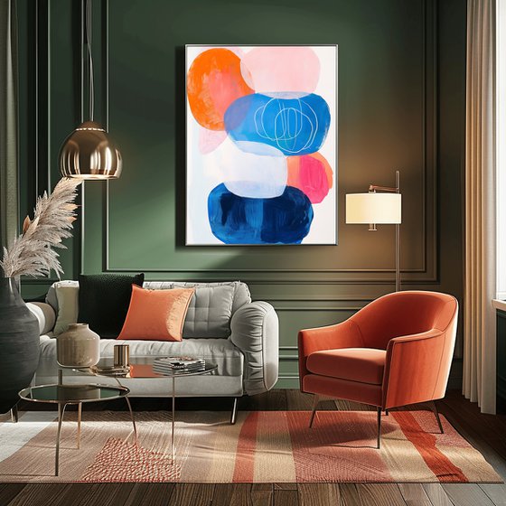Pink, Orange, Blue Circles