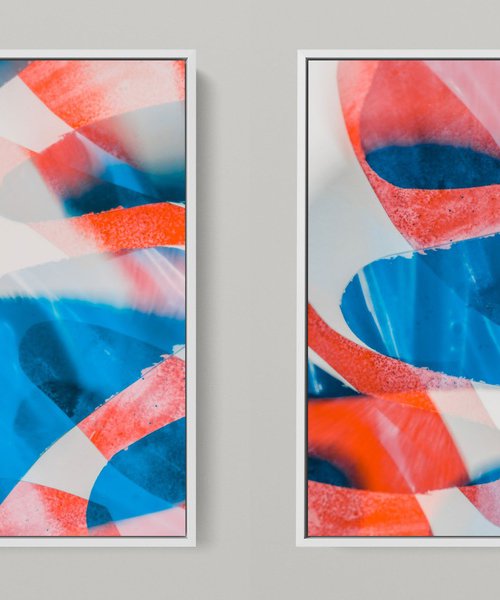 META COLOR XIII - PHOTO ART 150 X 75 CM FRAMED DIPTYCH by Sven Pfrommer
