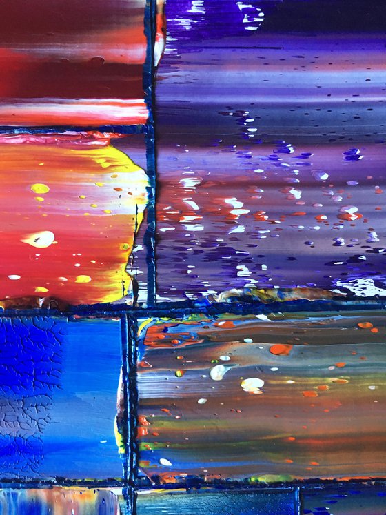 "Guess Who's Back?" - SPECIAL PRICE + FREE USA SHIPPING - Original PMS Abstract Oil Painting On Wood - 24" x 12"