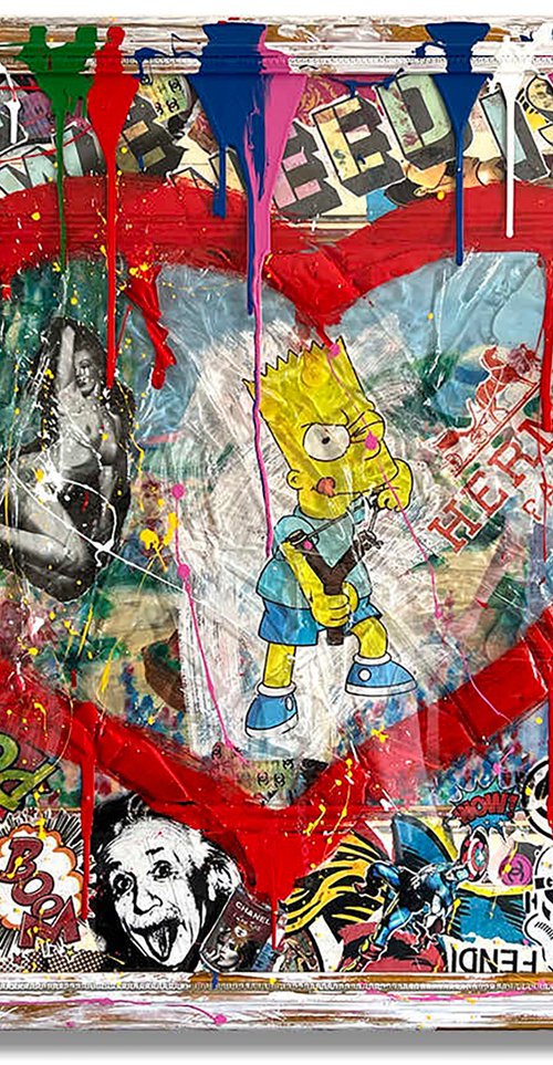 Heal your Broken Heart – on cardboard by Gardani Art