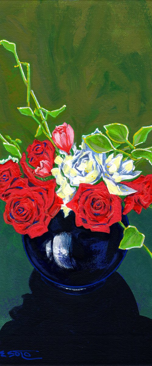 Carols Roses after the Rain by Ben De Soto