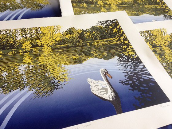 Lake View with Swan