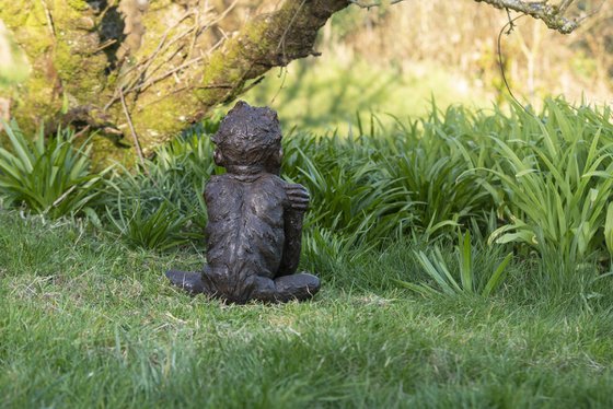 Baby Orangutan Bronze Resin
