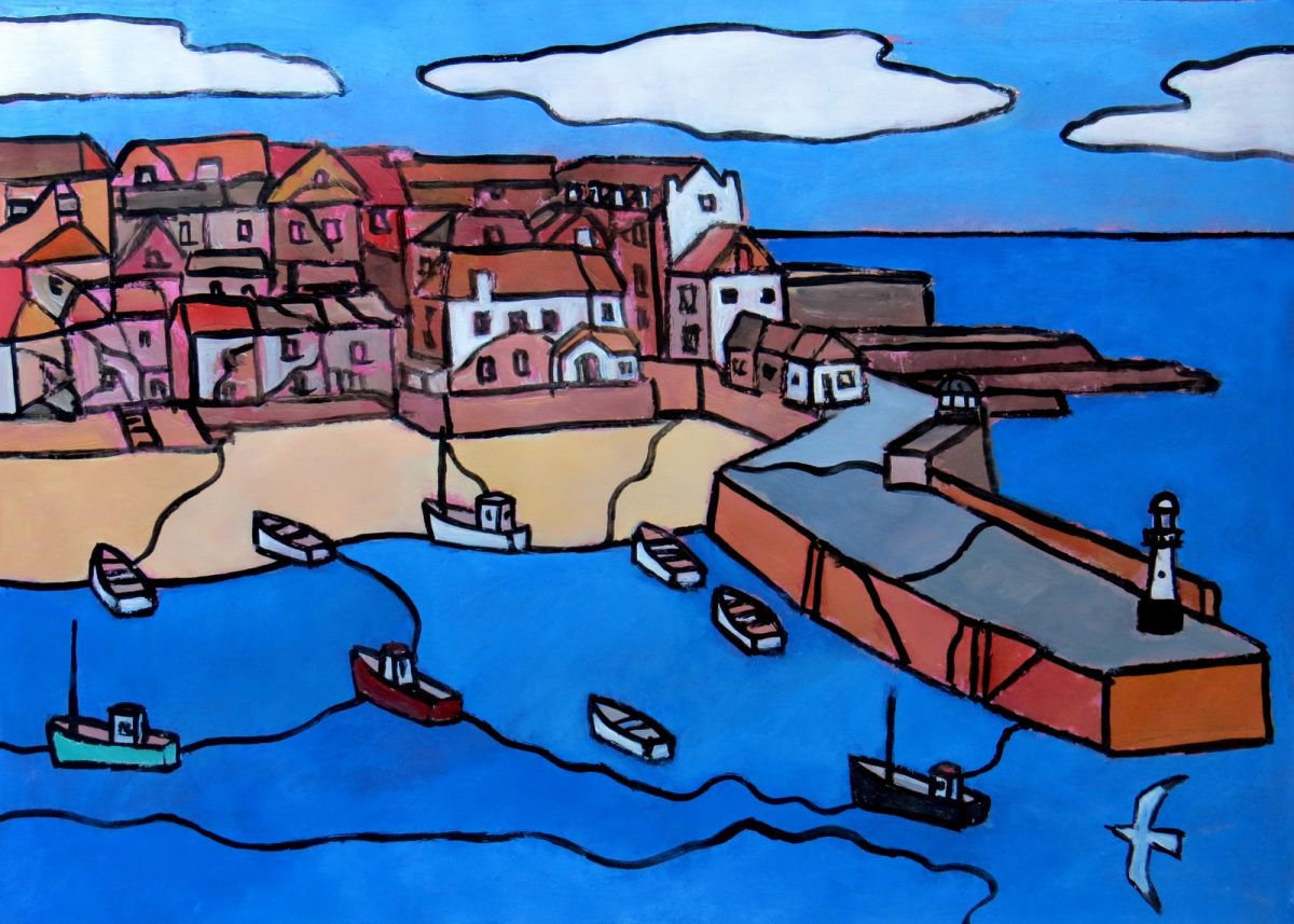 St Ives harbour. by Tim Treagust